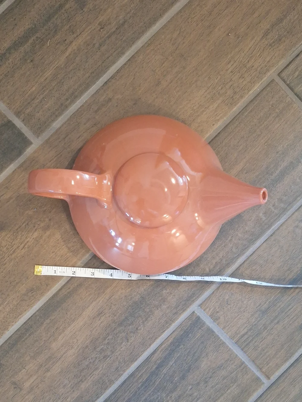 Vintage Post Modern Claudia Shuride Teapot Burnt Orange / Red